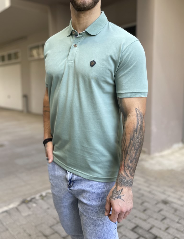 Everbest ανδρική μέντα πικέ Polo μπλούζα Plus Size 242833M φωτογραφία